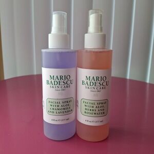 Mario Badescu Facial Spray Set LAVENDER CHAMOMILE ROSEWATER HERBS 6 oz 2 Pack